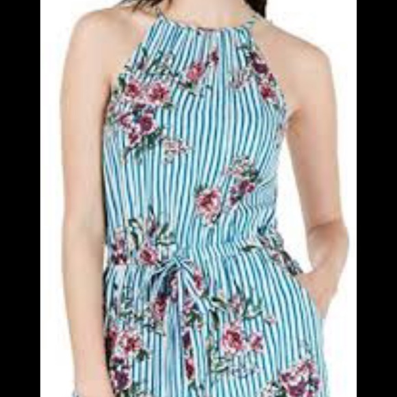 Bebop Printed Sleeveless Halter Romper Size XS - Picture 2 of 4
